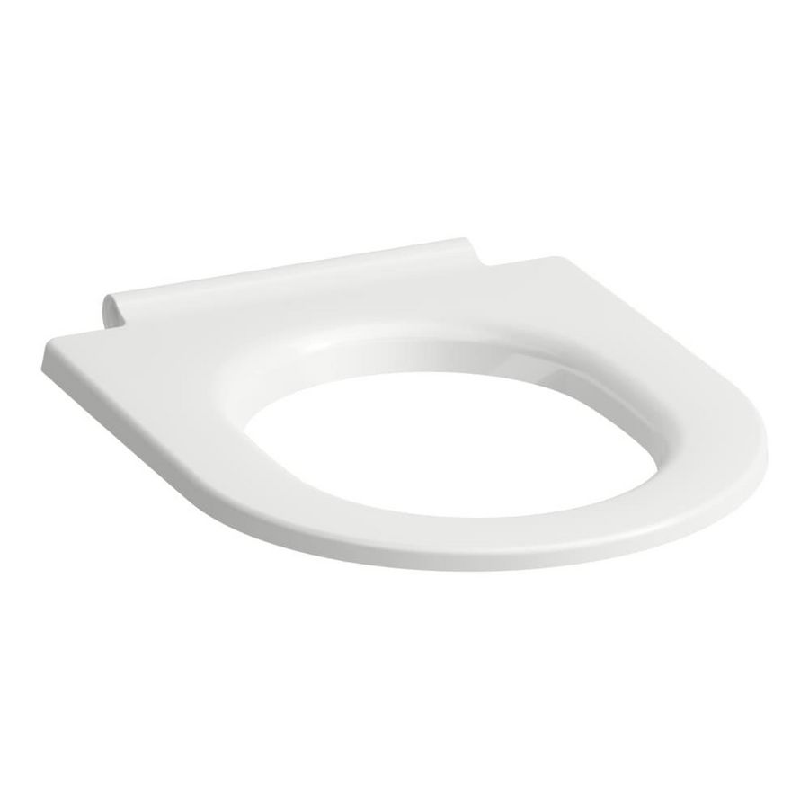Enkele closetzitting PRO-X zonder deksel RVS scharnieren Glans wit