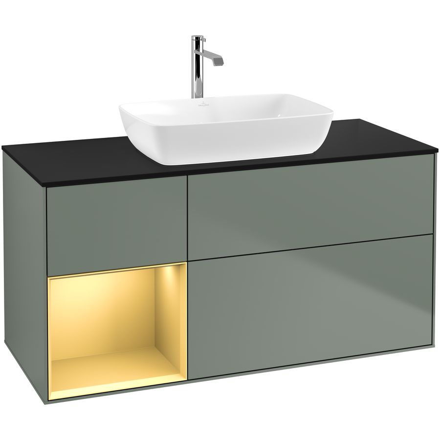 Wastafelonderkast Finion 1200x603x501mm Olive Matt Lacquer G822HFGM