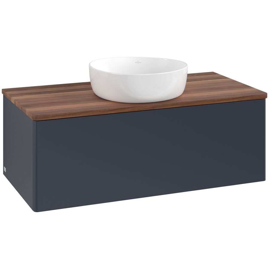 Wastafelonderkast Antao 1000x360x500mm Mid.Blue Matt Lacquer K31012HG