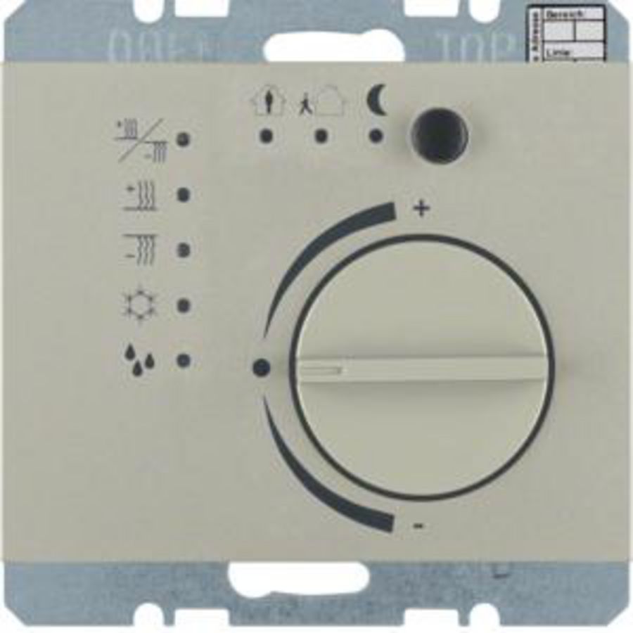 Thermostaat met regelknop KNX berker K.5 edelstaal
