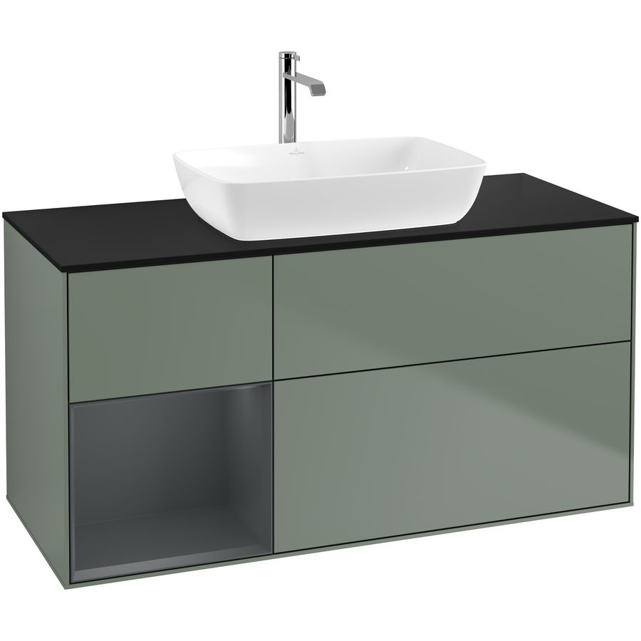 Wastafelonderkast Finion 1200x603x501mm Olive Matt Lacquer G822HGGM