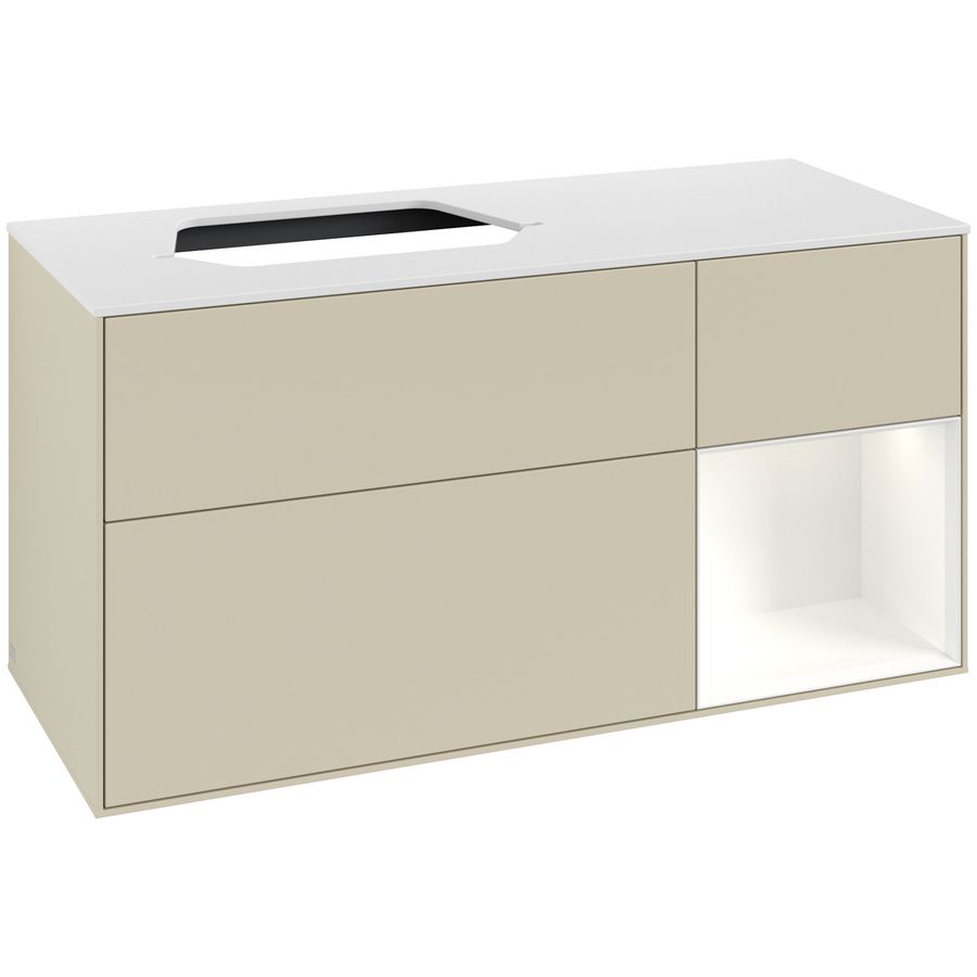Wastafelonderkast Finion 1200x603x501mm S.Grey Matt Lacquer G401MTHJ