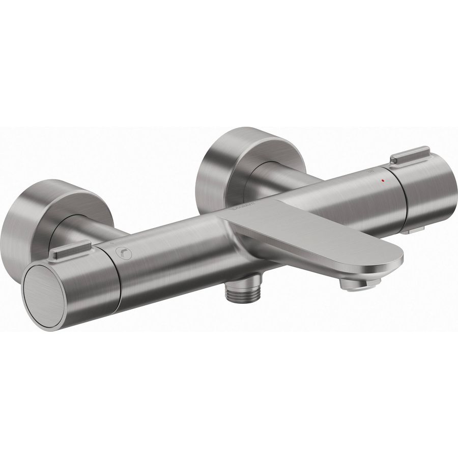 Wave badthermostaat hoh 150mm rvs geborsteld incl. S-koppelingen