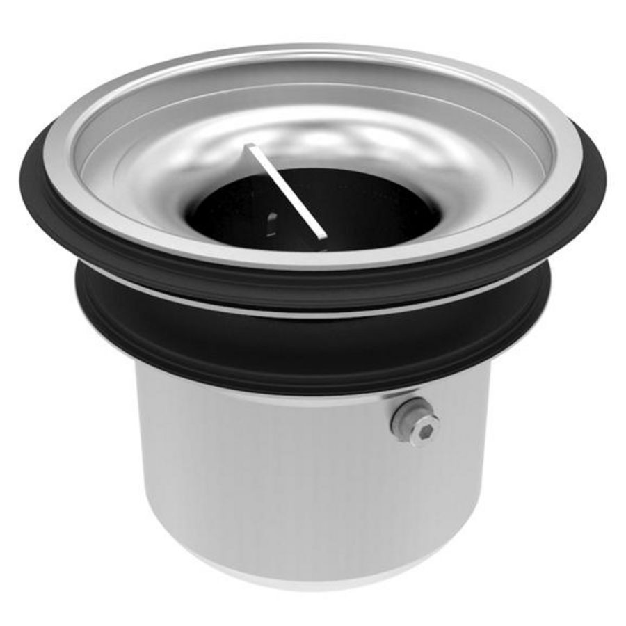 RVS304 waterslot  Ø108mm inclusief geurstop membraan