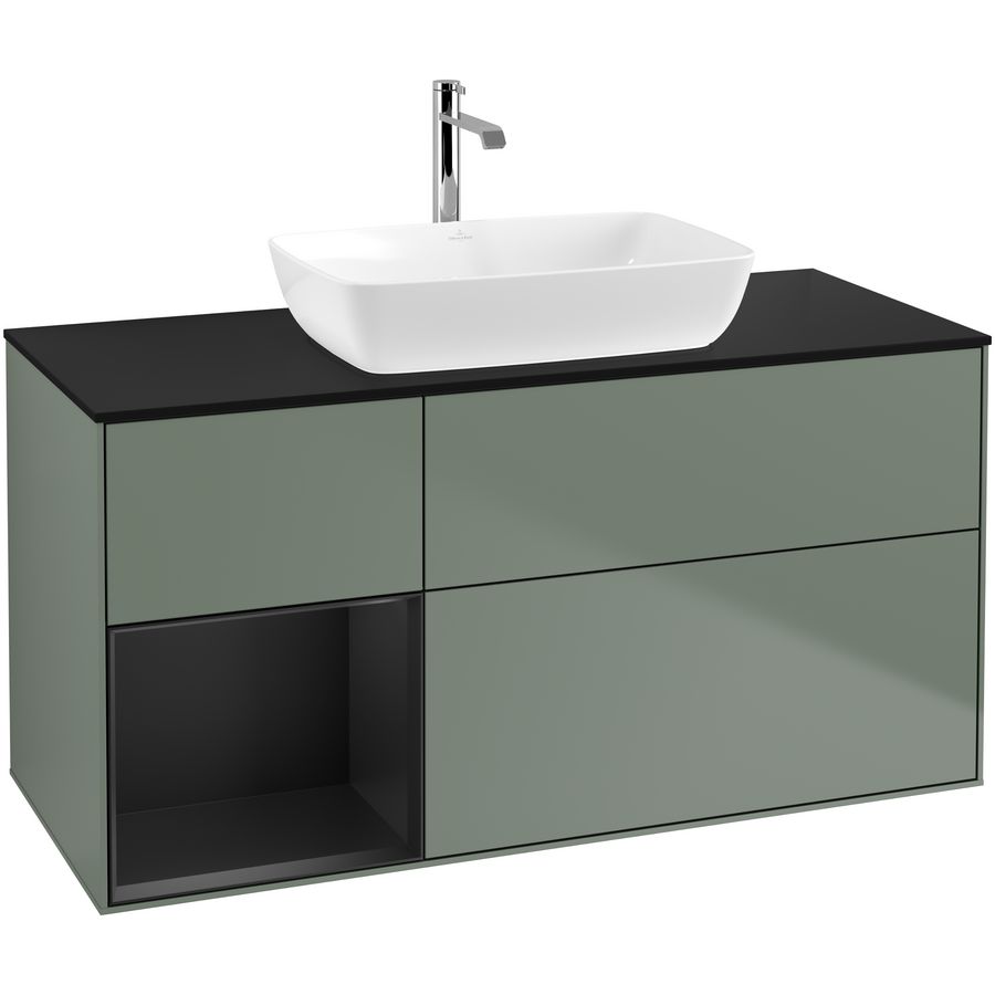Wastafelonderkast Finion 1200x603x501mm Olive Matt Lacquer G822PDGM
