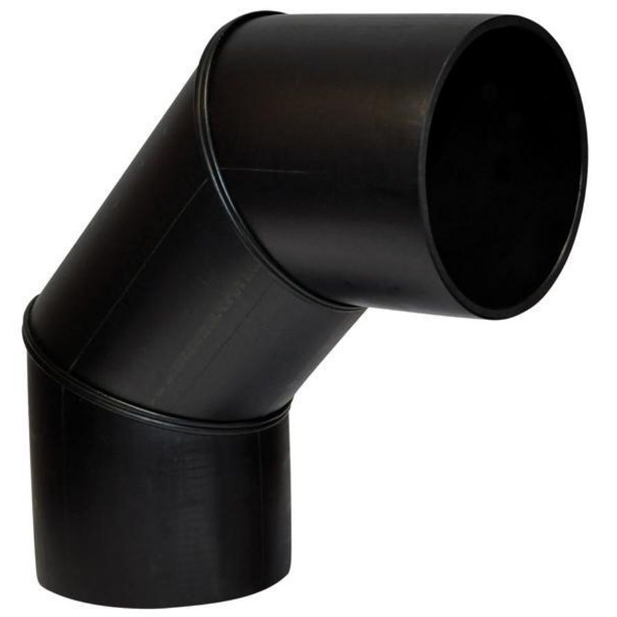 PE segmentbocht 90° 250mm PN4 zwart
