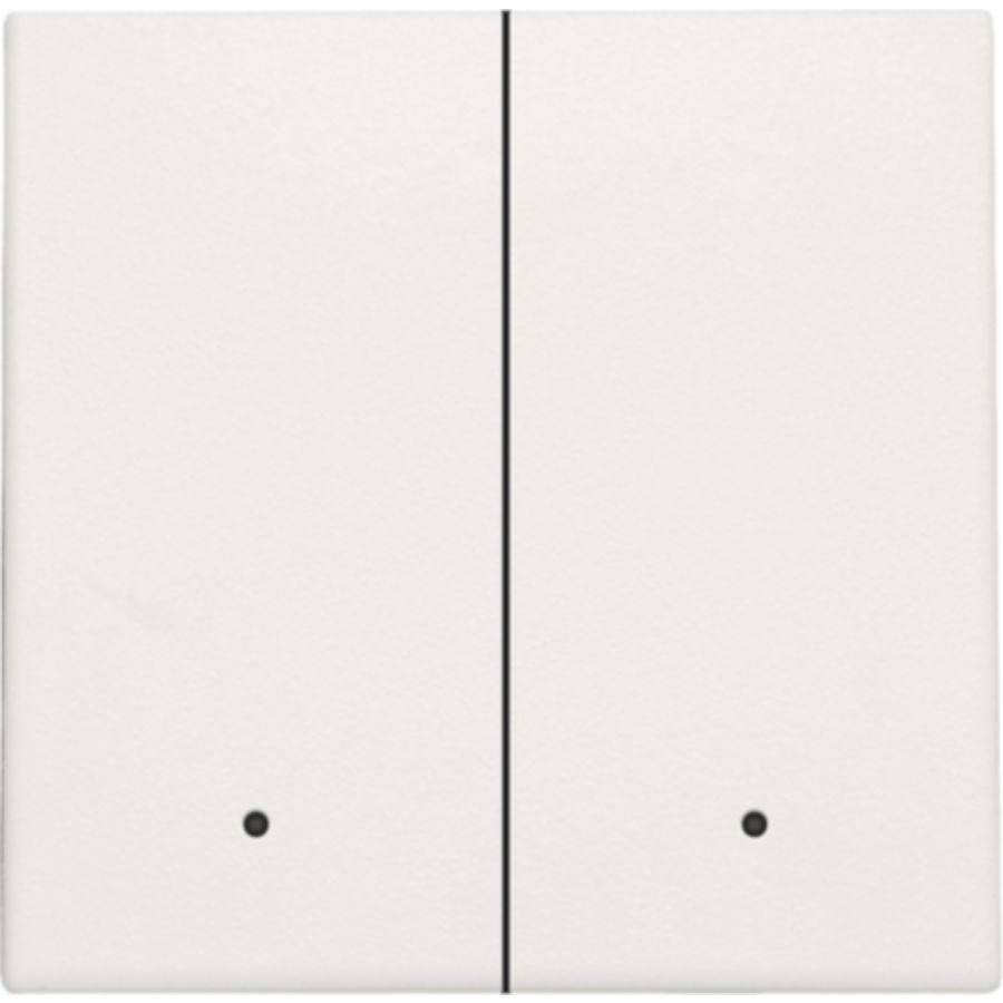 Afwerkingsset lens dubbele elektr. schakelaar/knop white