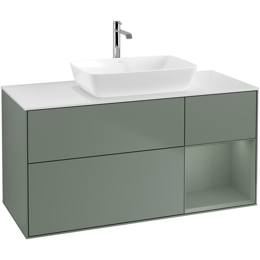 Wastafelonderkast Finion 1200x603x501mm Olive Matt Lacquer G831GMGM