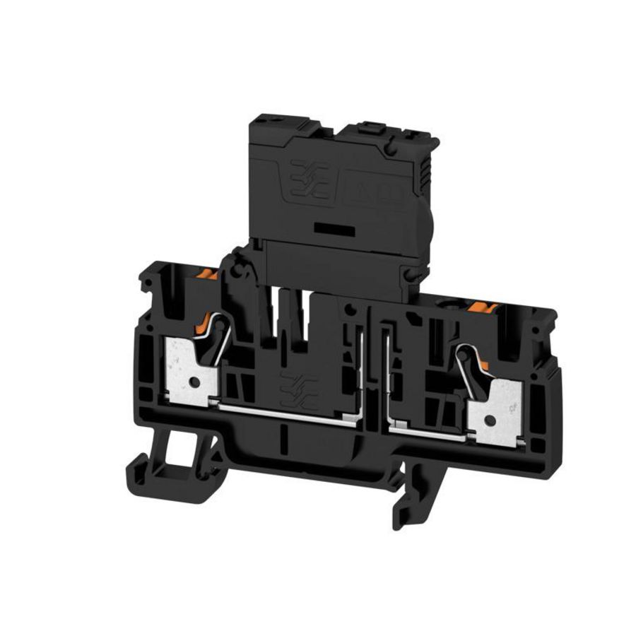 Zekeringsklem PUSH IN zw. 4mm2 6.3 A 150 V 2434380000 VVE=50