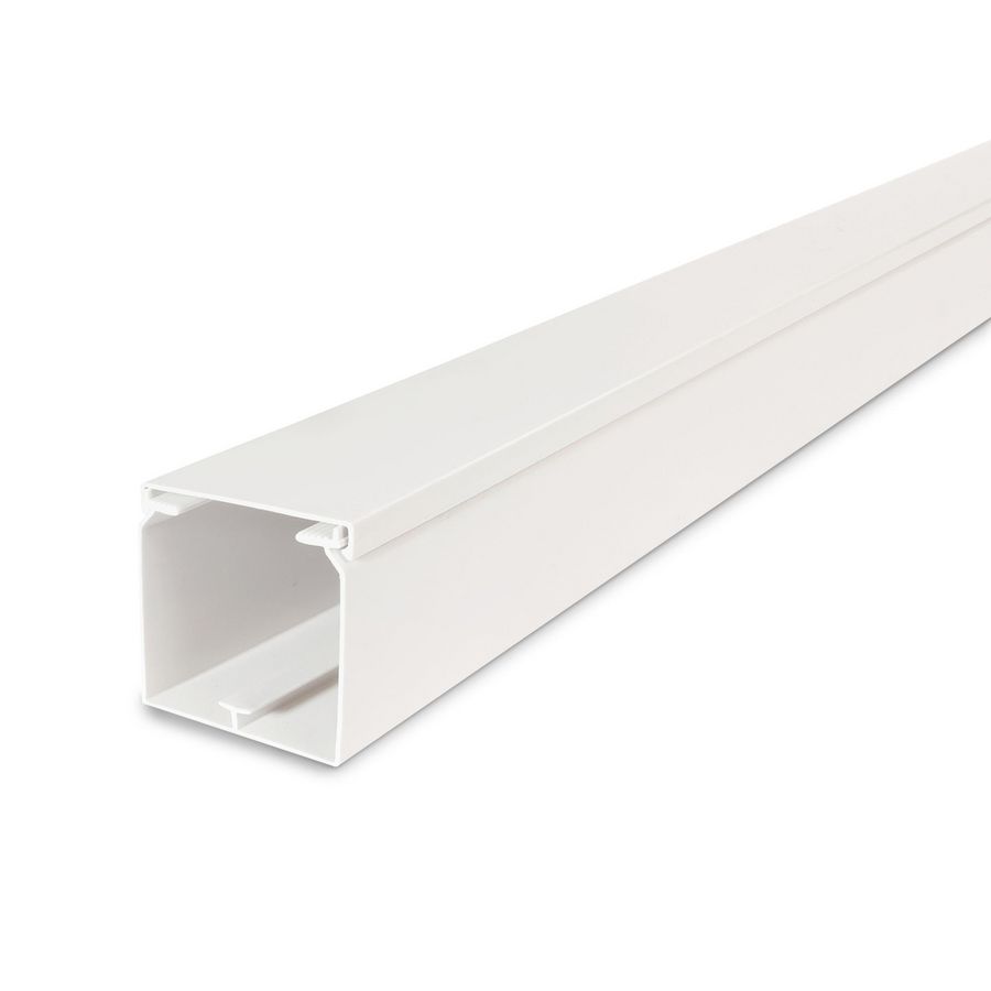 Lengte a 2m. kabelkanaal halogeenvrij 40x40mm wit met folie