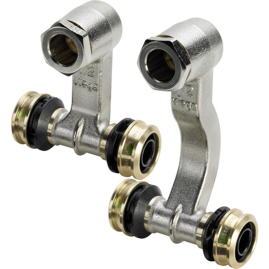 Plint-radiatoraansluitstuk RAXOFIX 16x1/2"(15mm klemset)x16mm messing 5373