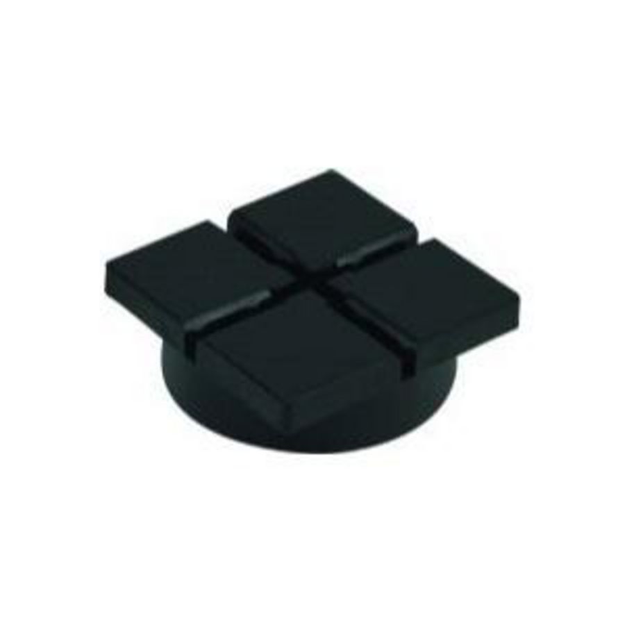 Voet 100x100 H35 zwart polypropyleen