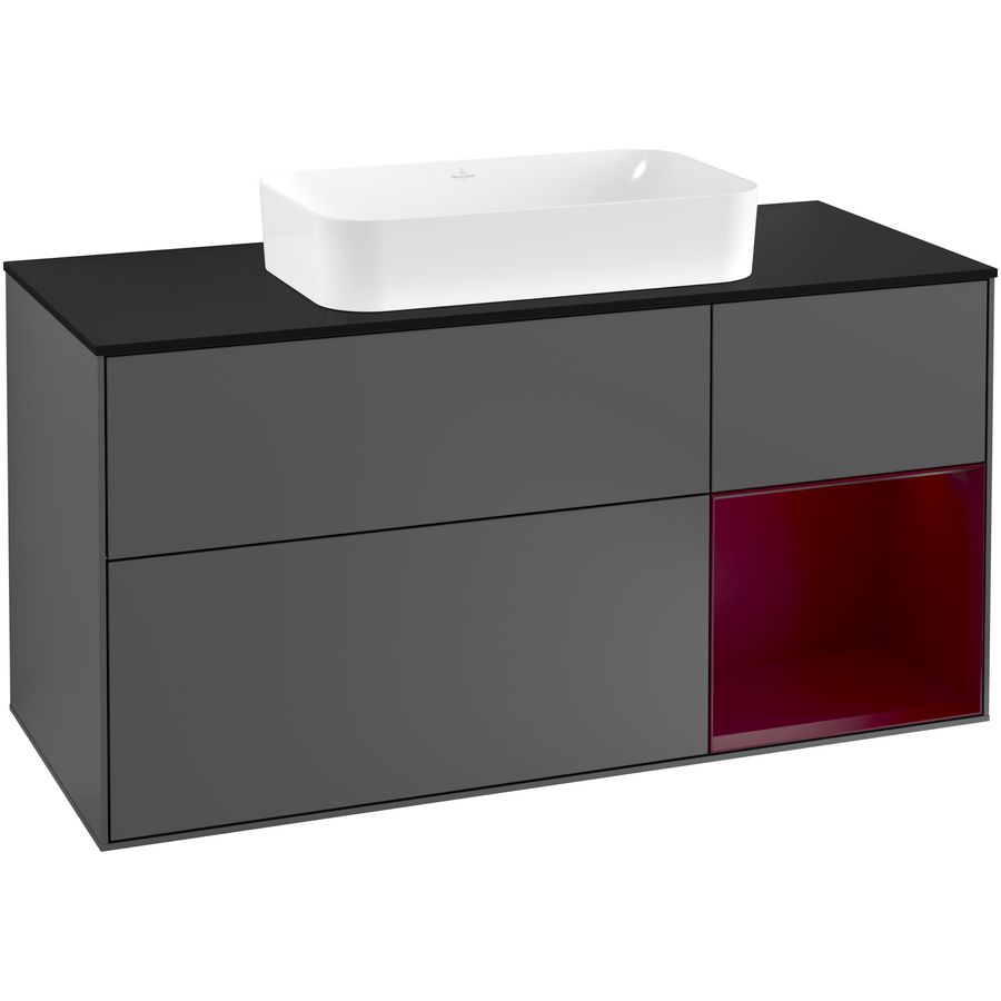 Wastafelonderkast Finion 1200x603x501mm Antr. Matt Lacquer F302HBGK