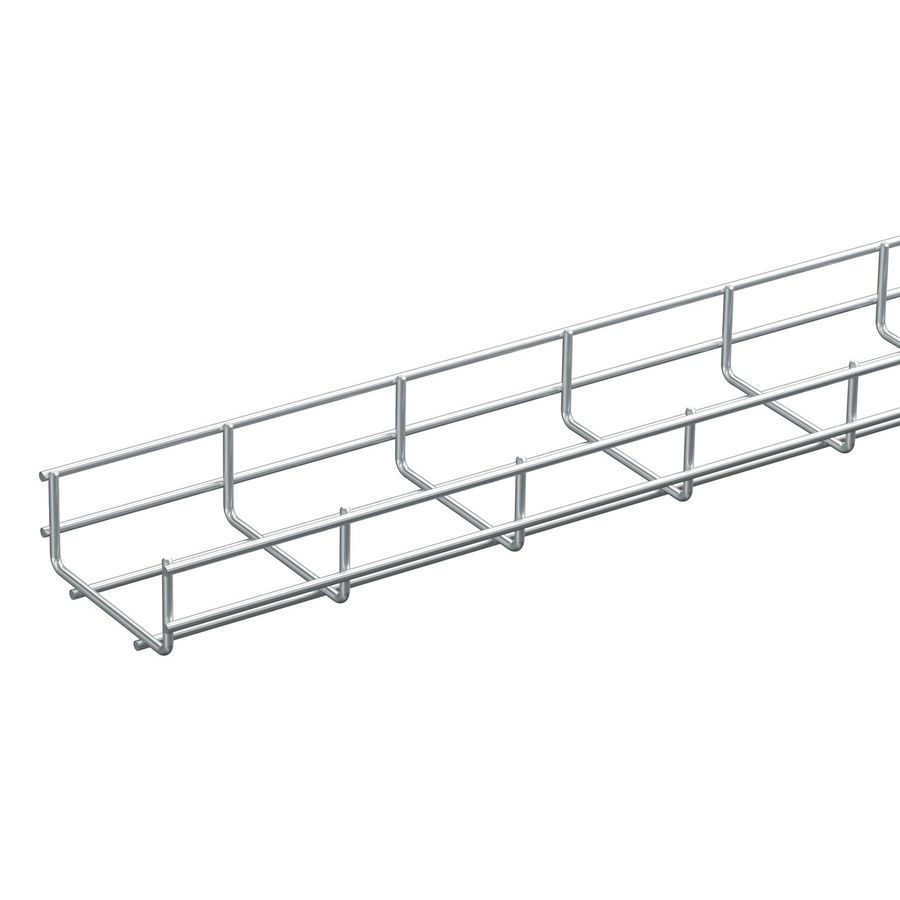 Lengte a 2,5m. Draadgoot 120/60-Ø5mm elektrolytisch verzinkt