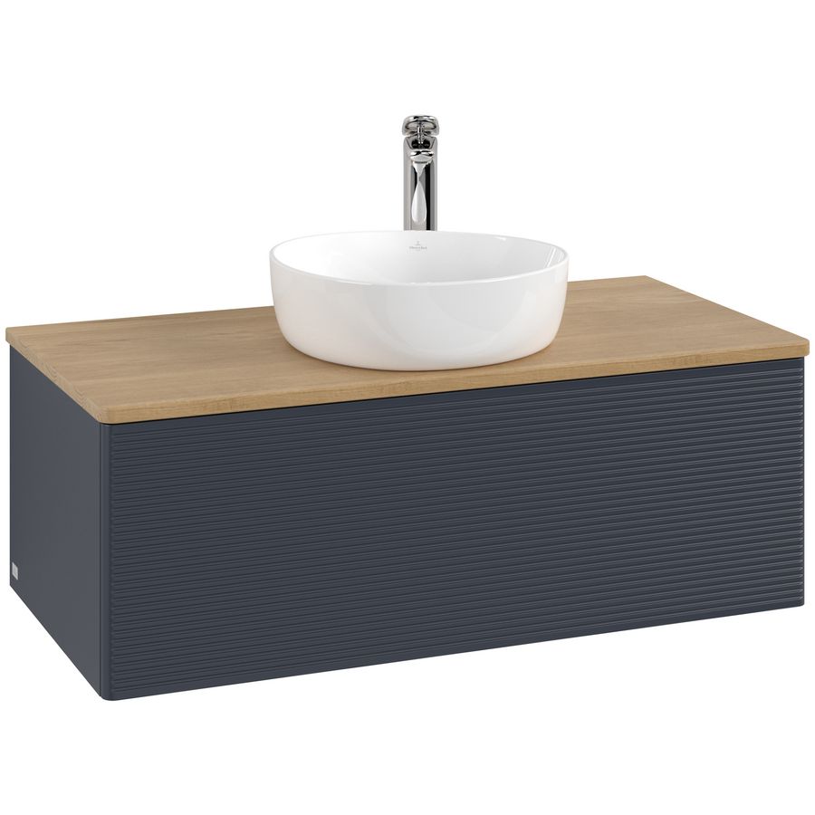 Wastafelonderkast Antao 1000x360x500mm Mid.Blue Matt Lacquer K31151HG