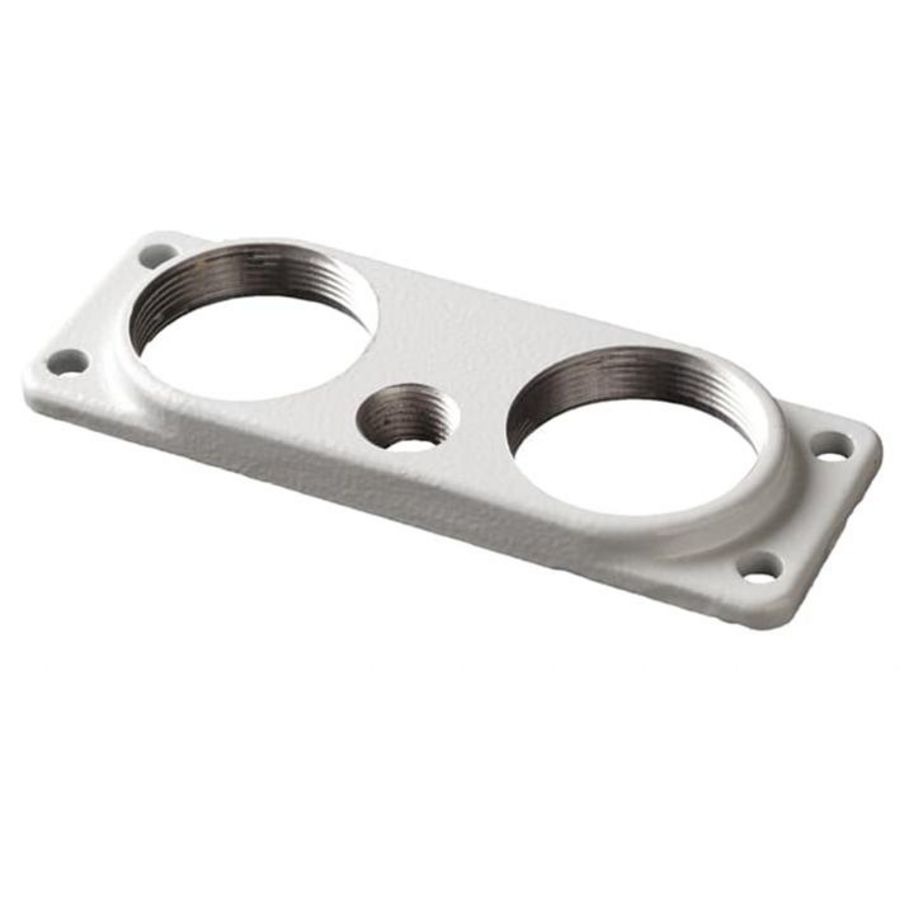 Kunststof B-flens voor 2xM25 + 1xM16