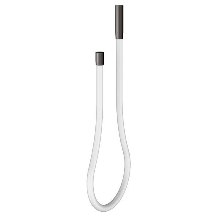 Koudwaterslang 1800mm titaanzwart geborsteld/wit