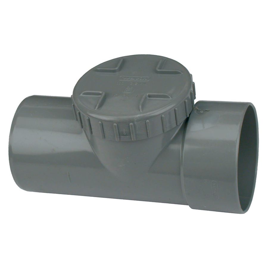 Wadal PVC lijm ontstoppingsstuk +SD 160 mm grijs mof/spie