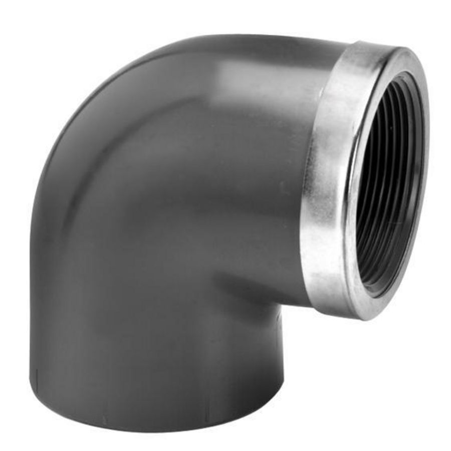 PVC druk schroefbus haaks 90° 50x1.1/2" PN16 Mxbi grijs