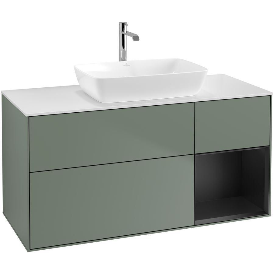 Wastafelonderkast Finion 1200x603x501mm Olive Matt Lacquer G831PDGM
