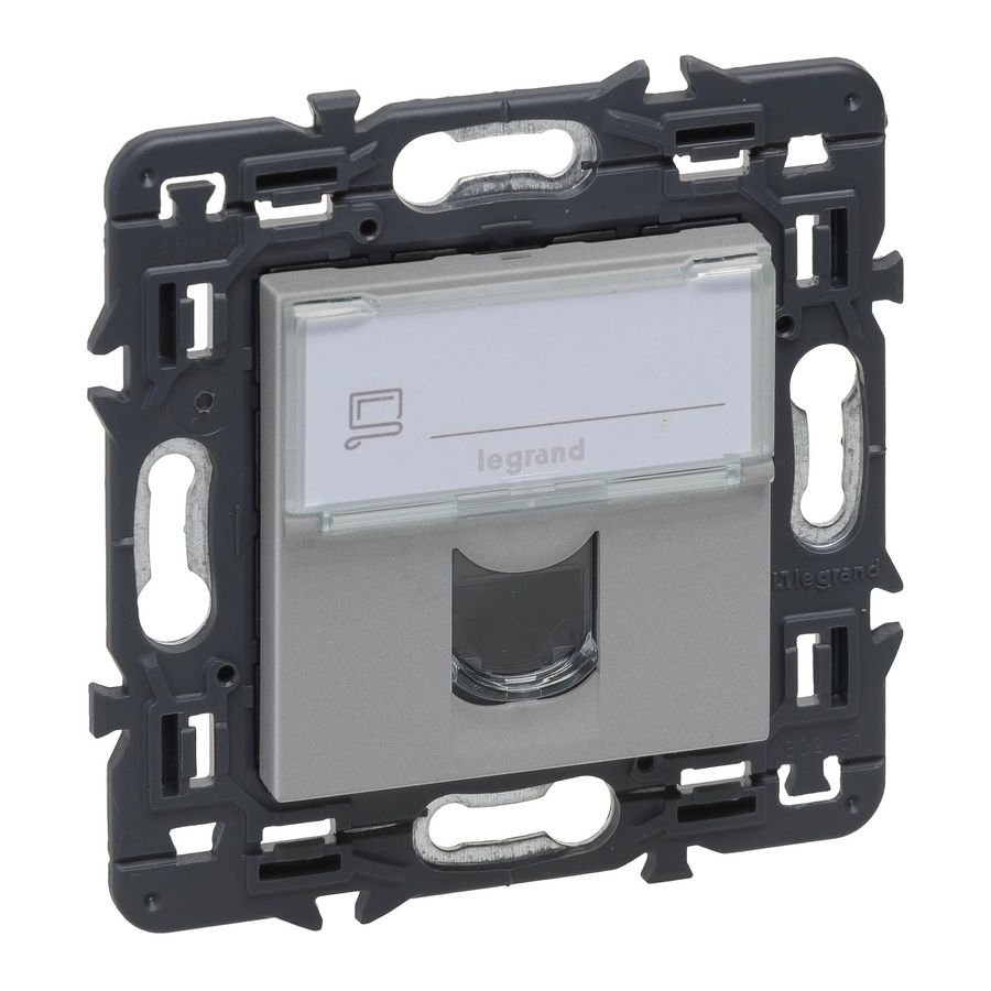 Wandcontactdoos RJ45 UTP Cat. 6 vol.app. ALU Valena Next