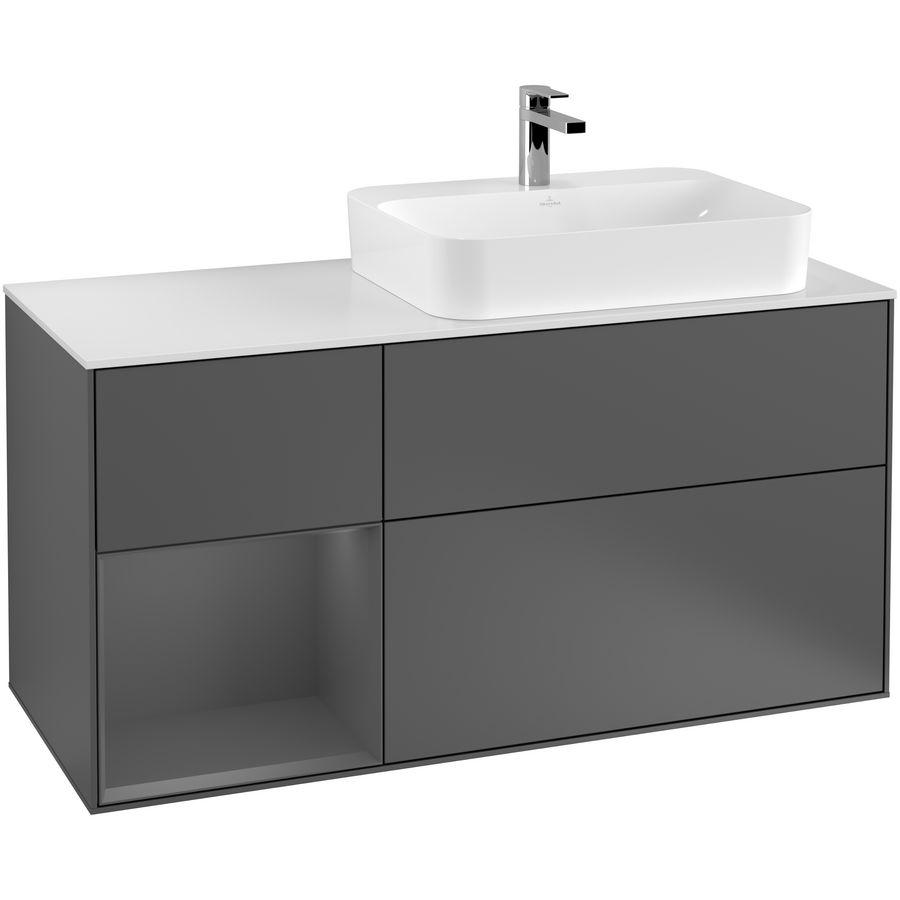 Wastafelonderkast Finion 1200x603x501mm Antr. Matt Lacquer F391GKGK