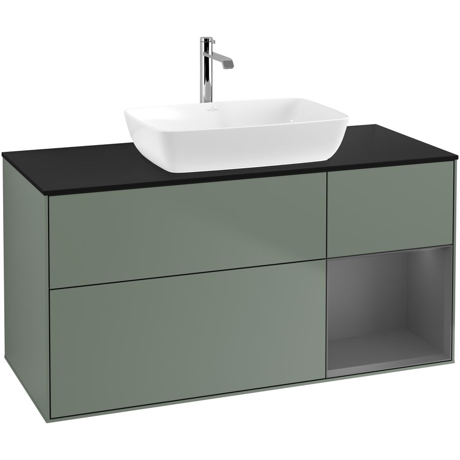 Wastafelonderkast Finion 1200x603x501mm Olive Matt Lacquer G832GKGM