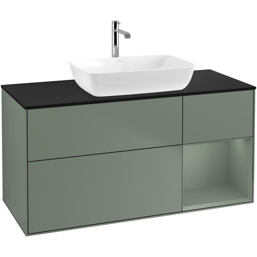 Wastafelonderkast Finion 1200x603x501mm Olive Matt Lacquer G832GMGM