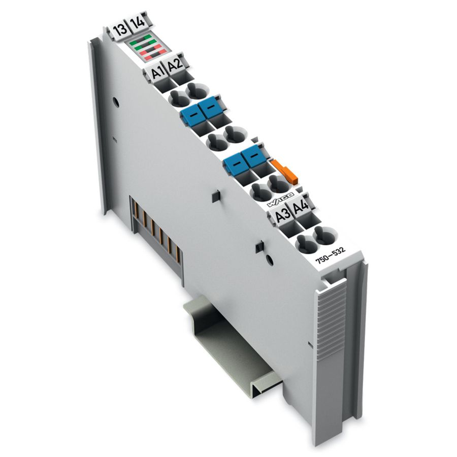 4-kanaals digitale uitgang DC 24V 0,5A lichtgrijs