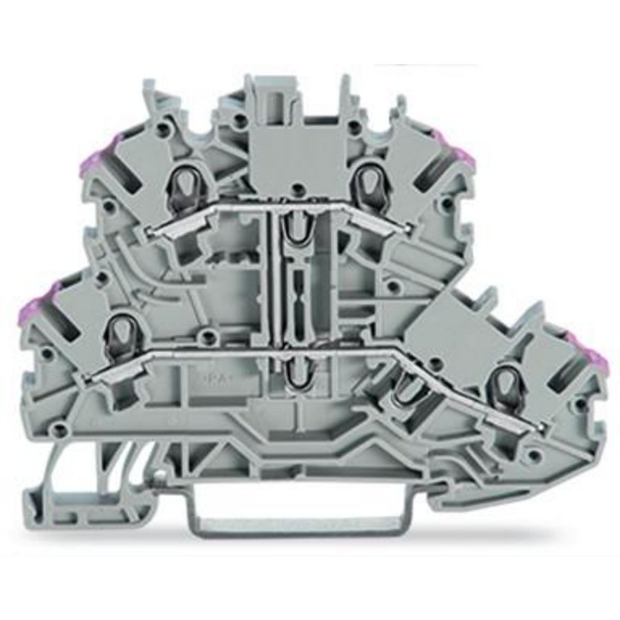 2-etageklem 4-draads rijgklem L grijs 2000-2208 VVE=50