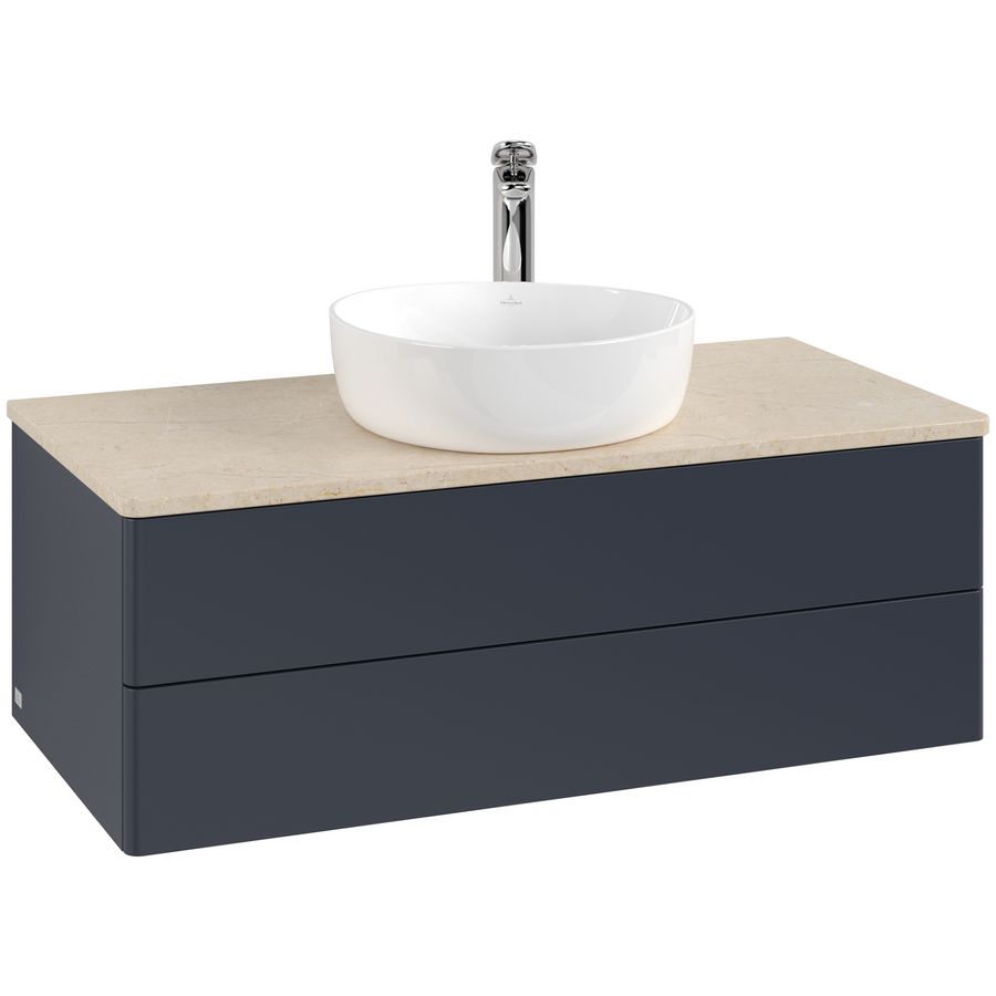 Wastafelonderkast Antao 1000x360x500mm Mid.Blue Matt Lacquer L20053HG