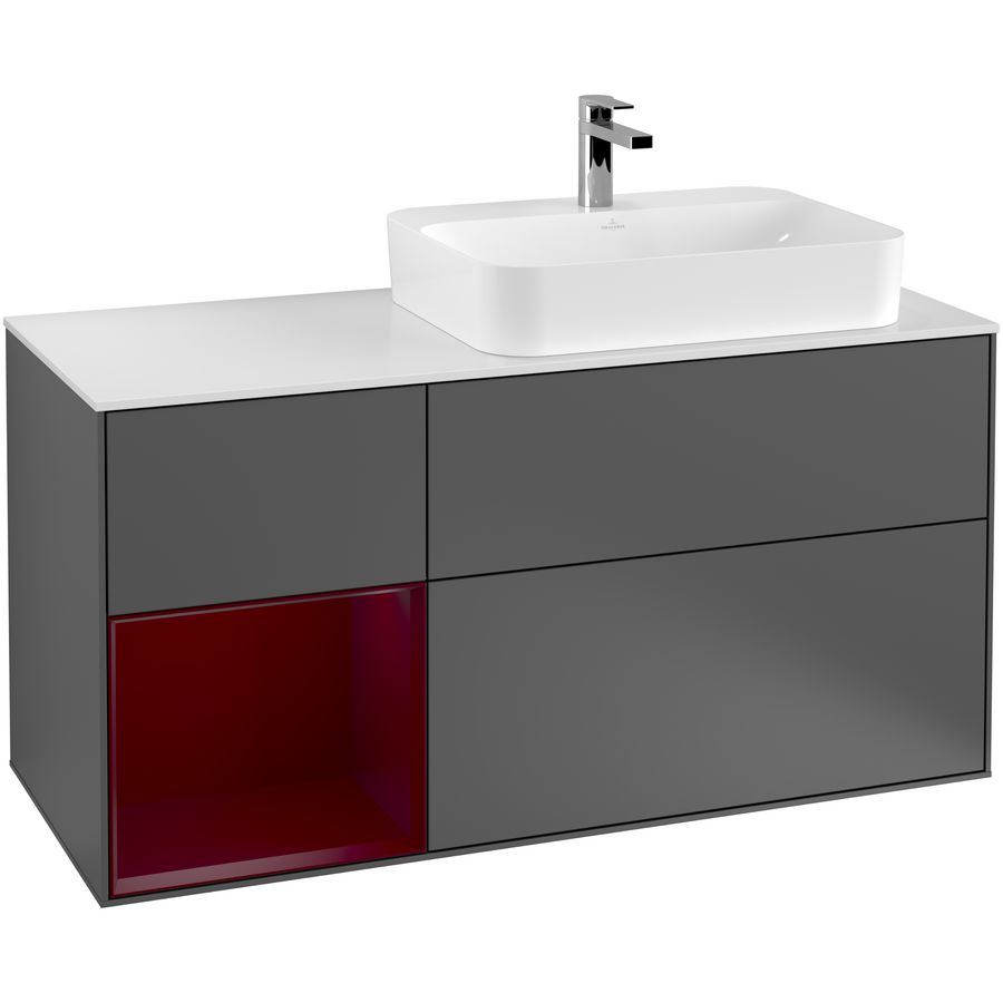 Wastafelonderkast Finion 1200x603x501mm Antr. Matt Lacquer F391HBGK