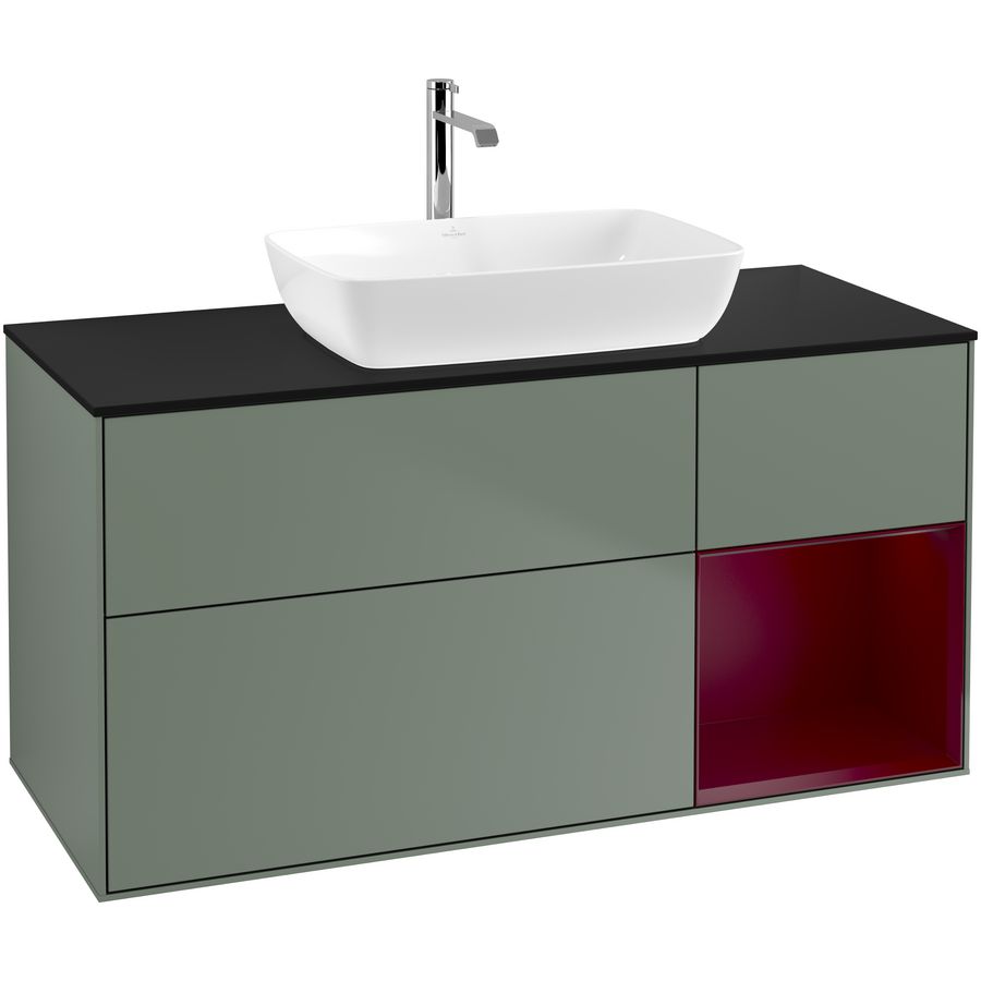 Wastafelonderkast Finion 1200x603x501mm Olive Matt Lacquer G832HBGM