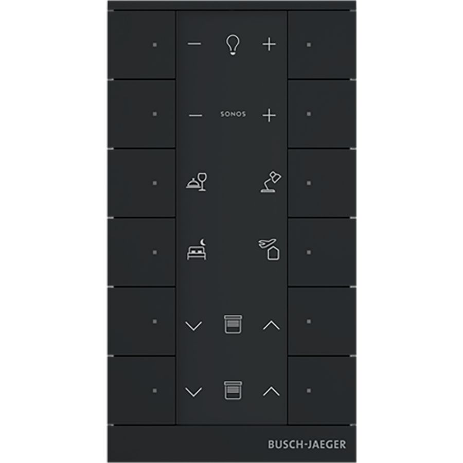 Free@Home Tenton Bedieningselement 12-voudig matzwart