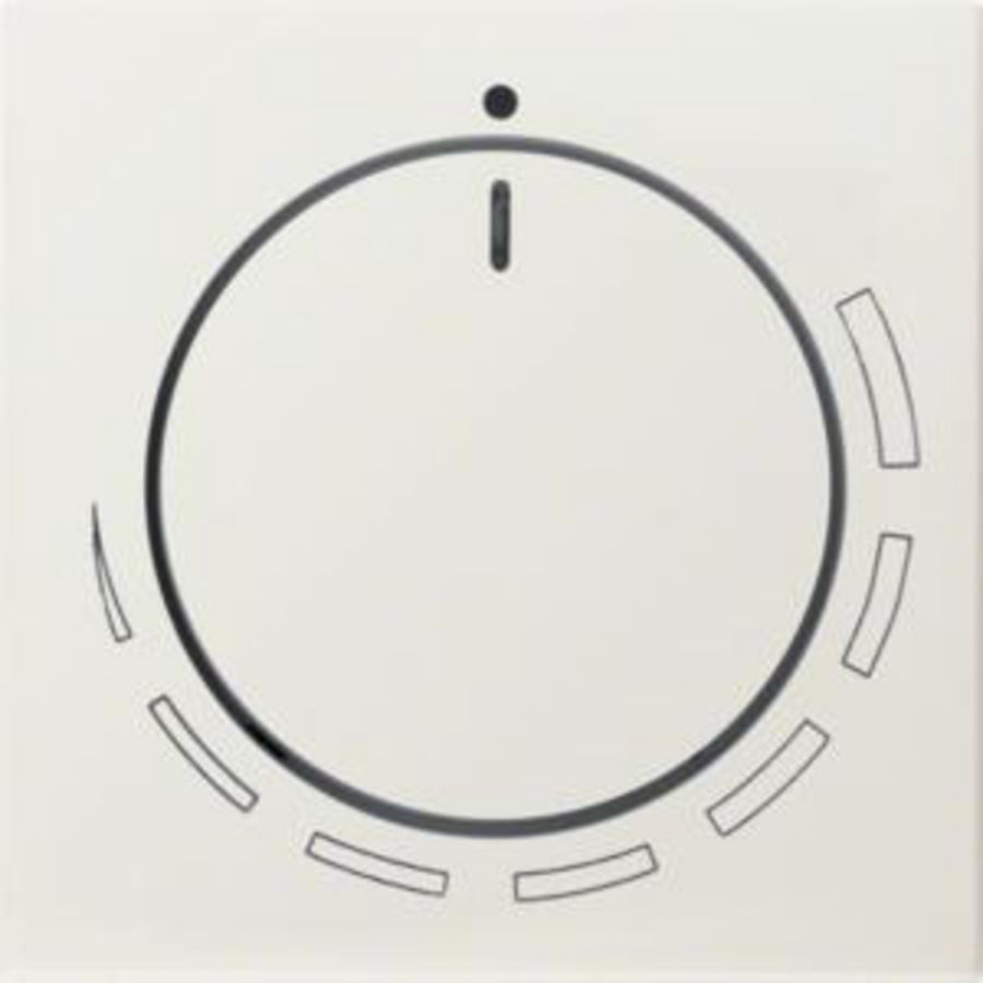 Afdek. draaiknop toerentalreg berker S.1/B.3/B.7 wit glans