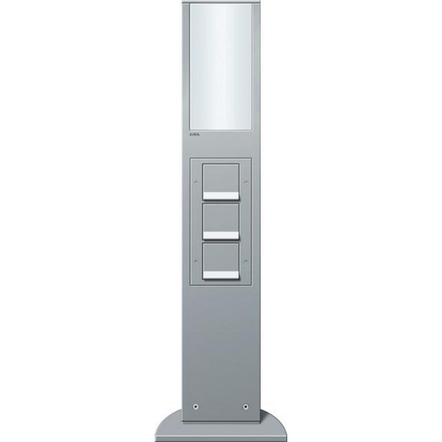 E-zuil lichtel. + 3x wandcontactdoos met randaarde SP 769mm Gira energiezuil kl.al