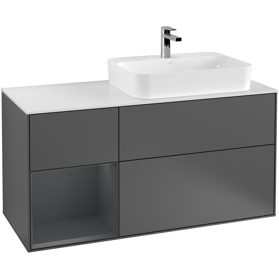 Wastafelonderkast Finion 1200x603x501mm Antr. Matt Lacquer F391HGGK