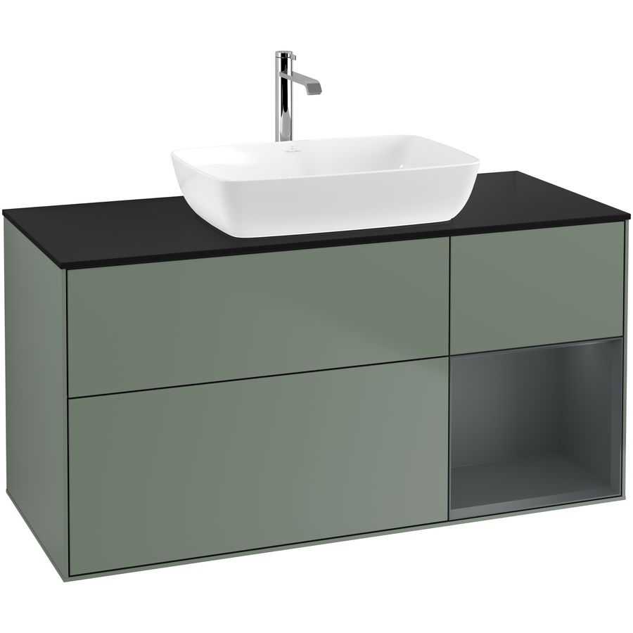 Wastafelonderkast Finion 1200x603x501mm Olive Matt Lacquer G832HGGM