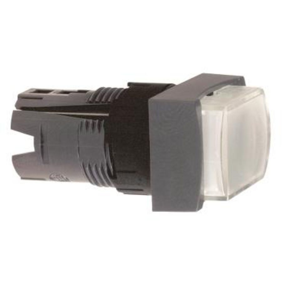Kop voor rechthoekige drukknop Ø16mm Wit