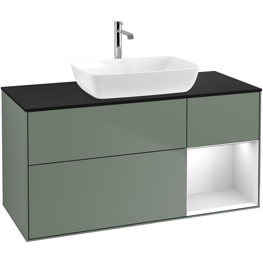 Wastafelonderkast Finion 1200x603x501mm Olive Matt Lacquer G832MTGM