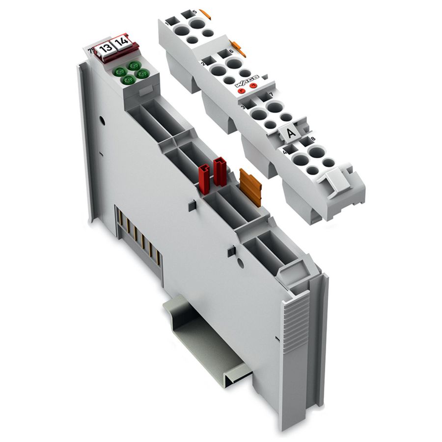 4-kanaals digitale uitgang DC 24V 0,5A lichtgrijs
