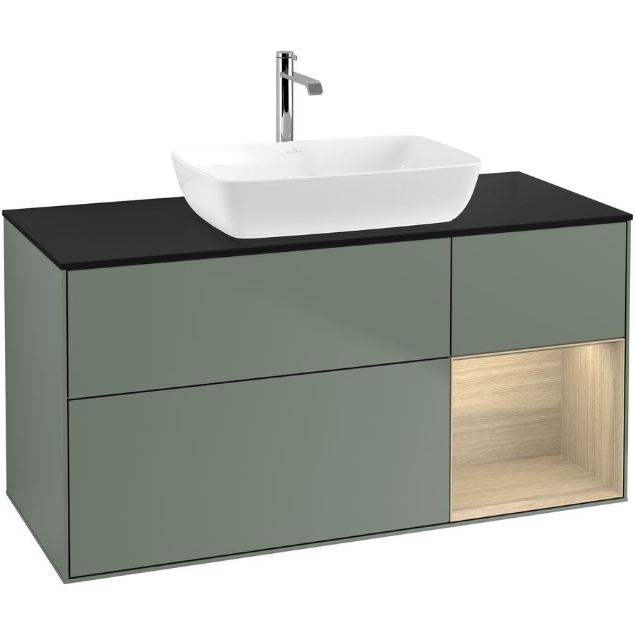 Wastafelonderkast Finion 1200x603x501mm Olive Matt Lacquer G832PCGM