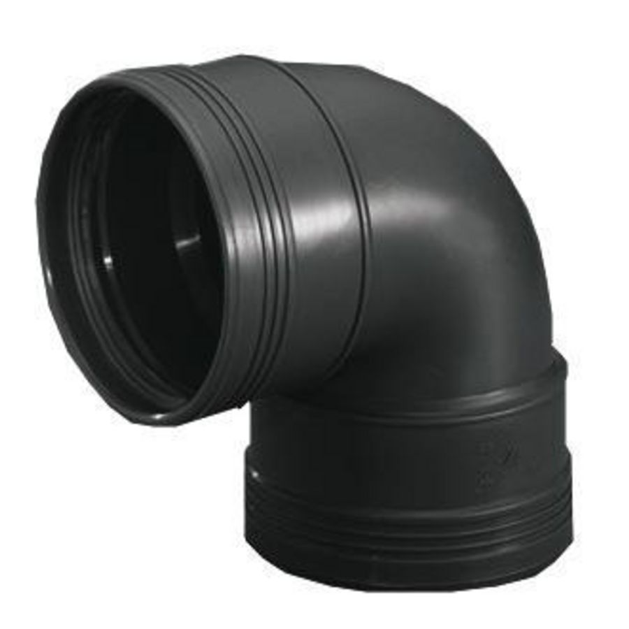 Wafix PP manchet bocht 88° 32mm zwart