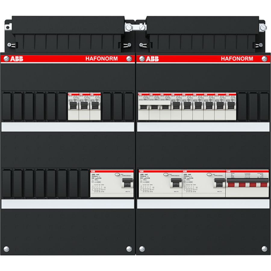 Installatiekast 9x achter 3x 30mA + K + HS 3-f