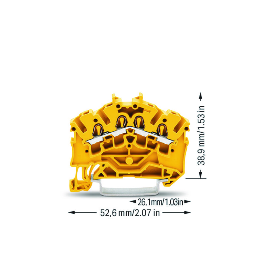 4-draads rijg 2,5mm² voor Ex e II-geel 2002-6406 VVE=100