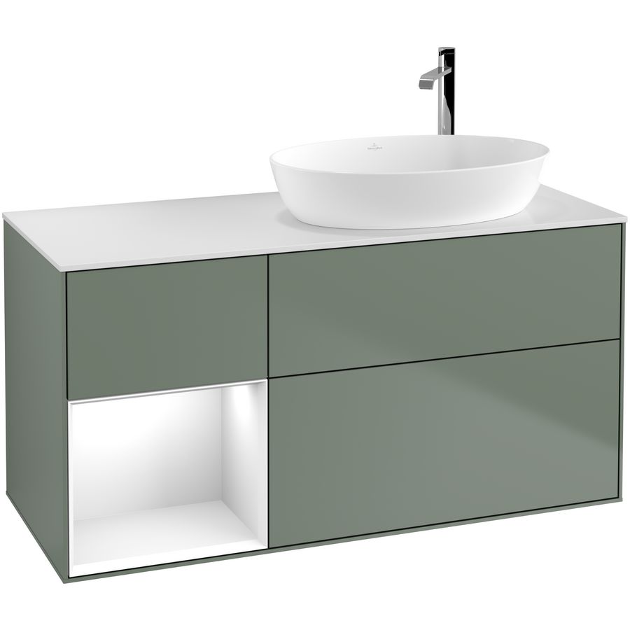 Wastafelonderkast Finion 1200x603x501mm Olive Matt Lacquer G921GFGM