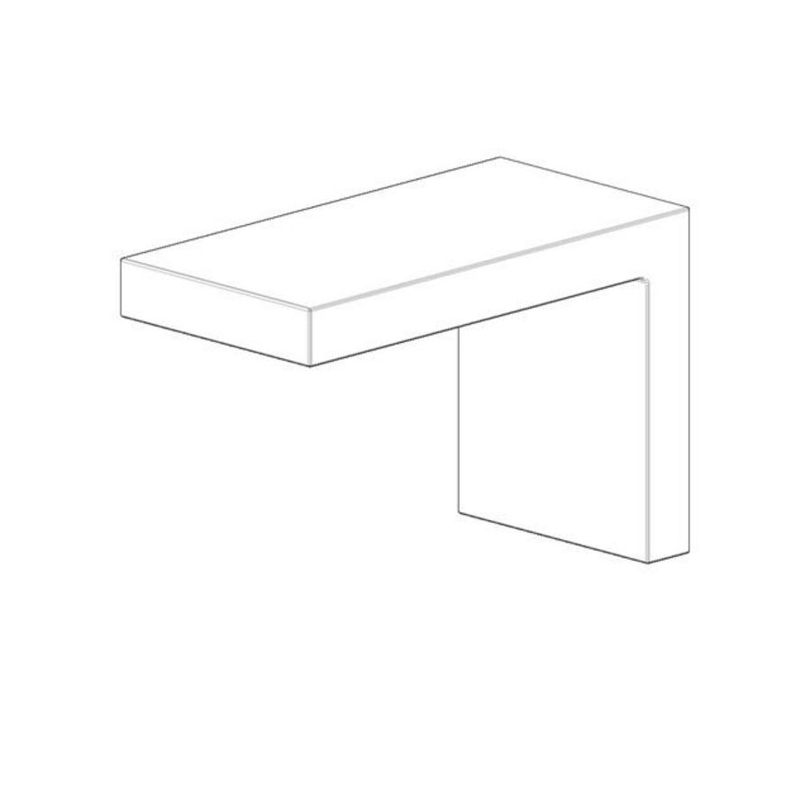 Houder v. handdoekhouder rechts 45x60x90mm chr