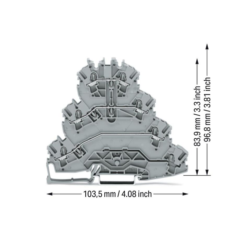 4-etage rijg rijg motoraansluiting L1 - L2 - L3 4101 VVE=25