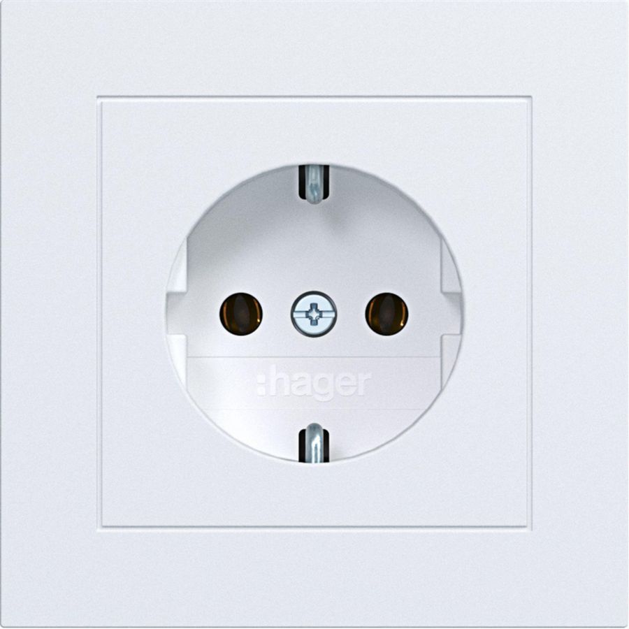 SCHUKO-wandcontactdoos met afdekplaat steekkl. A.1 lichtwit