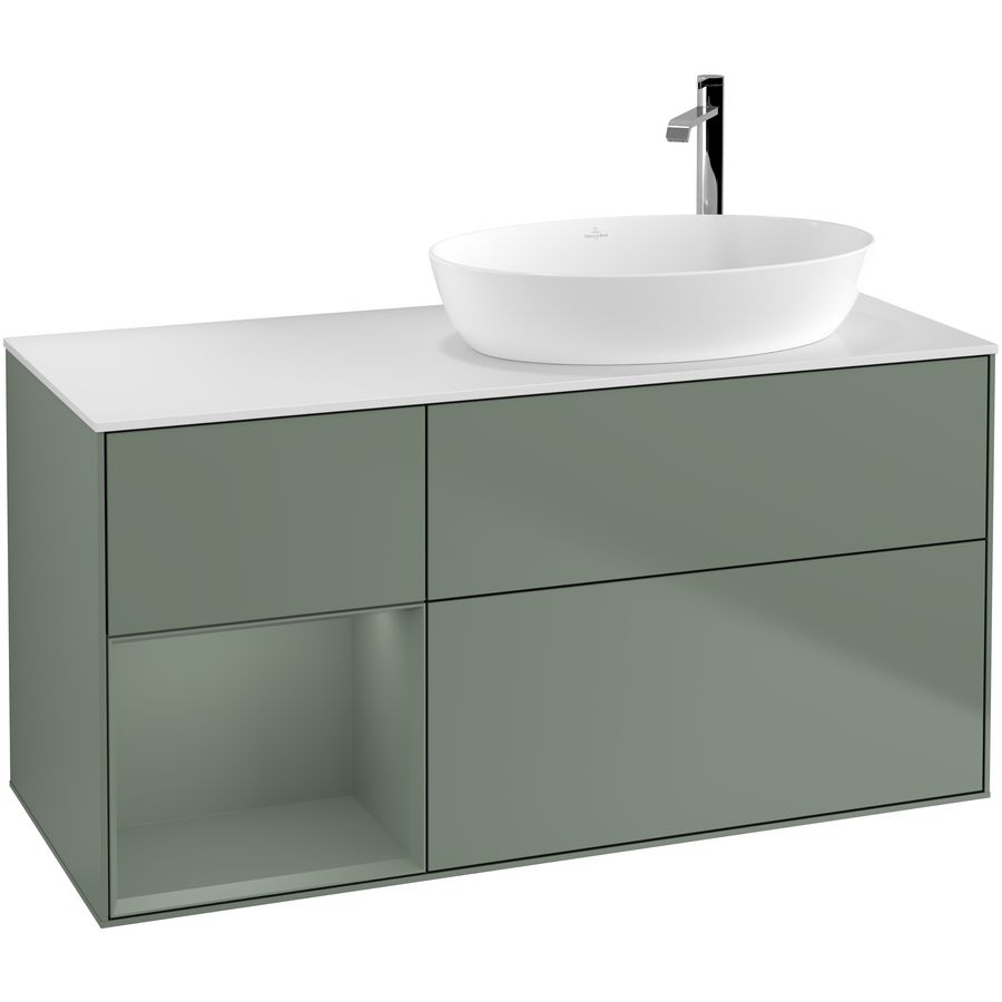 Wastafelonderkast Finion 1200x603x501mm Olive Matt Lacquer G921GMGM